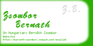zsombor bernath business card